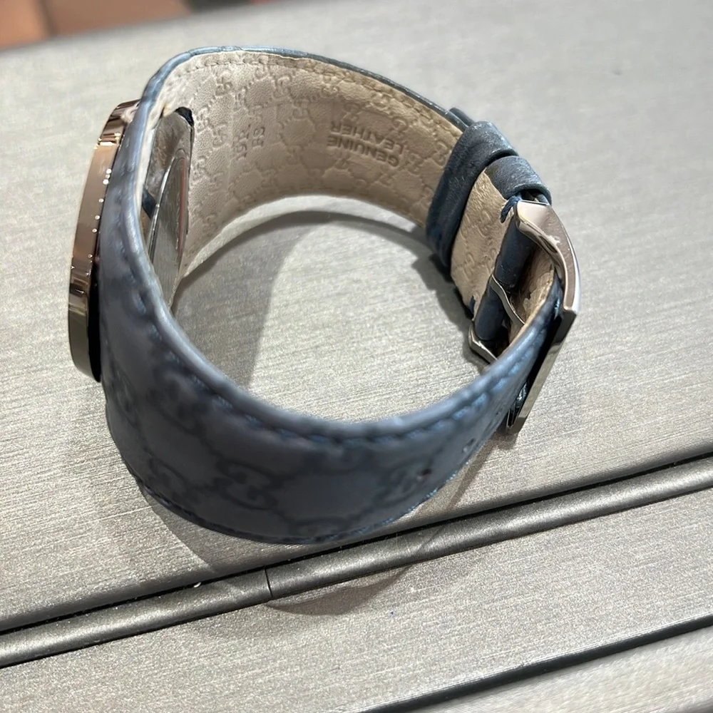 Gucci U-Play Blue Guccissima Bandeau Womens Watch YA129427 - Picture 4 of 5